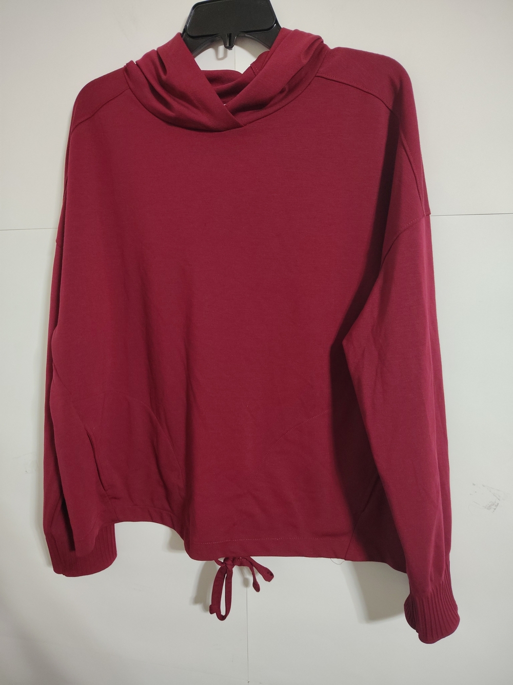 Avia Women's Maroon Hooded Drawstring Pullover. -L